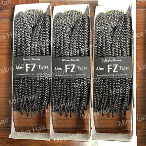 Fournisseur de choix <span class=keywords><strong>Meche</strong></span> 175g Cheveux synthétiques naturels <span class=keywords><strong>Afro</strong></span> <span class=keywords><strong>Kinky</strong></span> Passion pour tressage, en vrac, Micro Locs, Extension Springy Passion Twist - Product Image 5