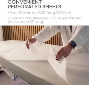 Rouleau de draps jetables en tissu non tissé PP doux pour massage, soins du visage, spa, salon, blanc, 80 x 180 - Product Image 4