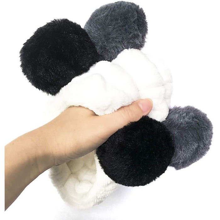 Fancy Face Wash Panda Animal Ears Hair Band Panda Elastic Headbands for Girls Makeup Face Washing Headband