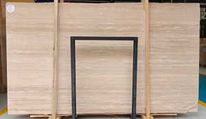 Travertino de rayas de grano de madera y agujeros naturales modernos-Material de construcción de alta calidad para decoración cocina comedor - Product Image 3