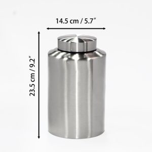 Заводская распродажа, большая модель из нержавеющей стали, в американском Европейском стиле, простая цилиндрическая урна, аксессуары для гроба - Product Image 3