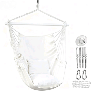 Sedia a Dondolo Personalizzata per Esterni, Amaca Pieghevole per Interni, Sedia a Dondolo in Cotone per Bambini con Cuscino - Product Image 3