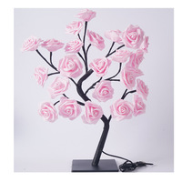 Lampe d'ambiance romantique en forme de rose LED, lampe à branches créative, décoration d'intérieur, cadeau de la Saint-Valentin, décoration de chambre, veilleuse