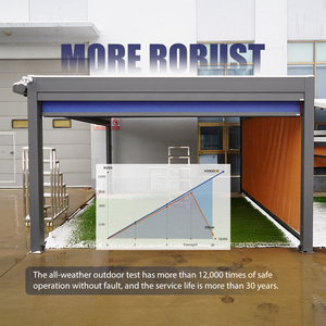 <span class=keywords><strong>Kit</strong></span> de pergola en aluminium avec toit rétractable électrique, imperméable, résistant au vent et à la neige, pour la protection solaire du patio, structure de jardin extérieure - Product Image 3