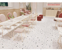 Carreaux de porcelaine antidérapants de luxe 8,8-9,0 mm 600x600 Terrazzo Céramique pour sols domestiques Blanc 600x600 Carrelage céramique Terrazzo