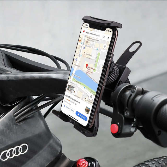 Adjustable Rotatable Waterproof Portable Tablet Cell Phone Holder Mount Bracket Stand for Gym Handlebar on Spin Bike