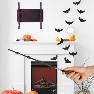 Estante de exhibición para varitas mágicas, organizador de almacenamiento de 4 niveles montado en la pared de madera para colección de bastones mágicos - Product Image 3