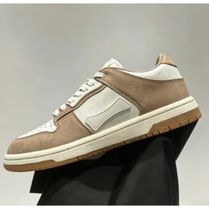 Chaussures de skate décontractées de luxe haut de gamme à lacets en cuir véritable légères multifonctionnelles basses pour hommes – Collection été - Product Image 1