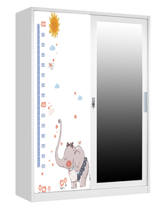 Armario Metálico con Espejo, Armario de Acero para Dormitorio, Gran Capacidad de Almacenamiento con Puerta, Organizador - Product Image 4