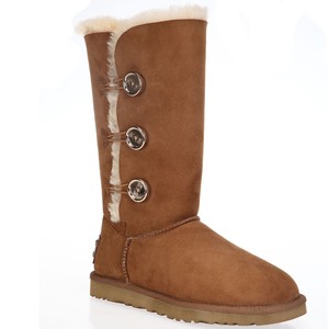 <span class=keywords><strong>Stivali</strong></span> da Neve <span class=keywords><strong>Marroni</strong></span> da <span class=keywords><strong>Donna</strong></span> all'Ingrosso, Chiusura con Bottoni, Fodera in Pelliccia, Pelle di Pecora e Mucca, <span class=keywords><strong>Stivali</strong></span> Invernali Classici OEM/ODM con Logo Personalizzato - Product Image 2
