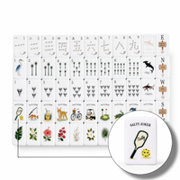 Mahjong américain de luxe à double couche en acrylique, style océan, 160 tuiles, 1,42x0,98x0,59 pouces, pour le marché américain, en stock