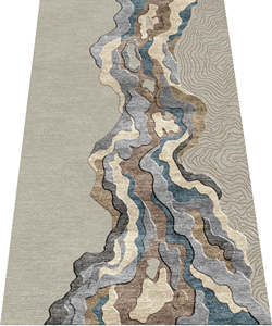 Alfombra de Lana de Pelo Largo de Diseño, Hecha a Mano, con Patrón Floral Moderno, Ecológica, Antideslizante, Delgada y de Lujo para Sala de Estar o Habitación de Hotel - Product Image 4