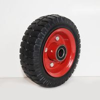 Roue en caoutchouc pleine 6"x2" pour brouettes, pneu anti-crevaison de 6 pouces