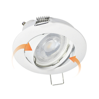 3W 5W 6W 7W plafonnier Led encastré Mr16 Gu10 Angle réglable boîtier de Spot lumineux carré et rond au choix Cob cadre 1