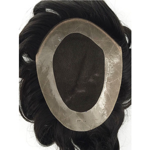 Parrucchino uomo <span class=keywords><strong>capelli</strong></span> umani Australia svizzero pizzo con poly pelle sottile PU <span class=keywords><strong>capelli</strong></span> <span class=keywords><strong>per</strong></span> gli uomini sistema di sostituzione - Product Image 2