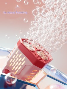 Juego de agua y jabón para exteriores, juego de 36 agujeros para niños, pistola de burbujas Bazooka clásica, juguete para niños y niñas - Product Image 4