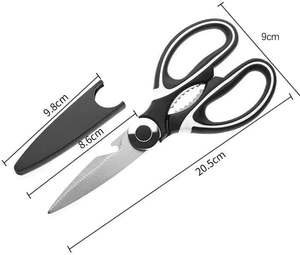 Ciseaux de cuisine multifonctionnels en acier inoxydable avec lame robuste, manche en plastique durable et couvercle en PP – Offre spéciale - Product Image 2