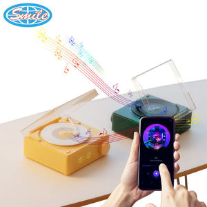 Reproductor de CD retro mini con altavoz Bluetooth, pantalla digital, reloj despertador, reproductor de audio de escritorio, compatible con reproducción de CD y tarjetas TF. - Product Image 2