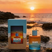 Hoogwaardige 100ml Beach Party Arabische Dubai Parfum voor Hem & Haar, Langdurige Houtachtige Fruitige Bloemige Kruidige Geur Eau De Parfum