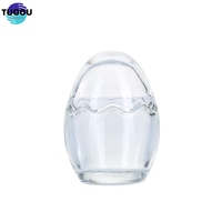 En Stock en gros 100 200ml coquilles d'œuf en verre pudding pour gelée yaourt dessert tasse en forme d'œuf bouteille à verres