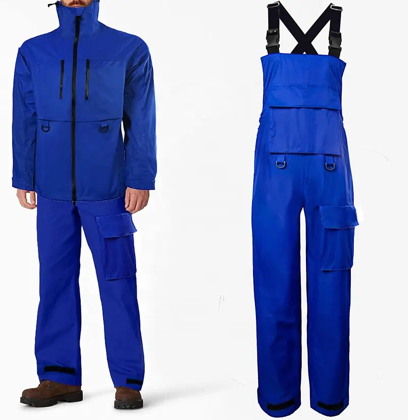 Impermeável durável 3 camadas casca dura pesca chuva ternos pro jaqueta seca waders bibs calças homens macacão