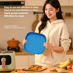 Los Más Vendidos de Fábrica: Bandejas Decorativas de Silicona para Freidora de Aire, Revestimientos Antiadherentes para Hornear - Product Image 2