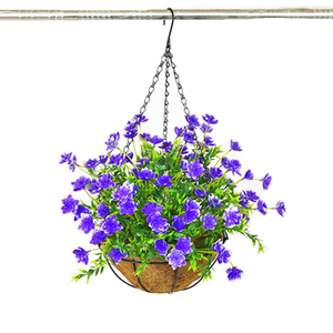 Grands paniers suspendus de 24 pouces pour plantes, <span class=keywords><strong>pots</strong></span> de fleurs, jardinières en fil métallique avec doublure en coco pour plantes artificielles, extérieur, intérieur, vert - Product Image 6