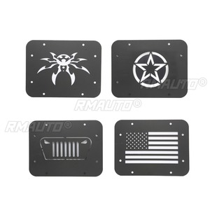 Pour Jeep JK Wrangler 2007-2017, panneau décoratif de plaque d'immatriculation de hayon, kit carrosserie, accessoires de voiture - Product Image 2