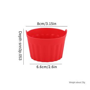Vente flash Moule à œufs en silicone sans BPA pour friteuse à air, antiadhésif, réutilisable, pour œufs pochés, gobelets à œufs, moule à muffins, moule à gâteaux - Product Image 4