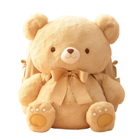Sac en peluche personnalisé de dessin animé, sac à dos en peluche mignon en forme d'ours, mini sac à dos en peluche, sac à dos en peluche personnalisé
