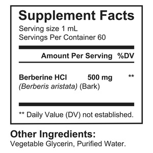 SOLOTREE Gotas Líquidas de Berberina HCl Orgánica, Extracto Natural Puro, Tintura para Pérdida de Peso, Suplementos de Berberina con Canela de Ceilán - Product Image 2