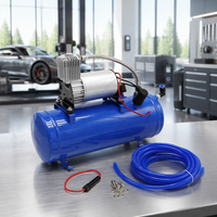 Kit de klaxon à air YCAN 150 PSI 6L 12V ou 24V pour camions, compresseur de klaxon AS172 BLEU ou NOIR