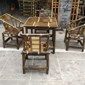 Bamboo Patio Bench 45x35x90cm Durable Asian Style Outdoor Seating For Courtyard And Beach Use - Product Image 4