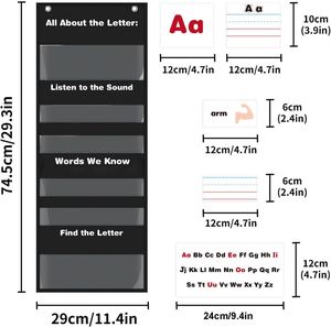 Tabla de Letras Educativa para el Aula, Herramienta de Aprendizaje Temprano del Alfabeto y Palabras, para Suministros de Enseñanza - Product Image 6