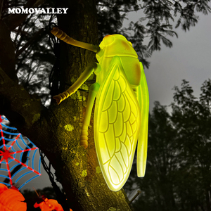 Vente en gros de lumières de Noël LED étanches pour l'extérieur Insecte Coccinelle Abeille Cigale Musique rampant Lumières de fêtes d'Halloween rougeoyantes - Product Image 2