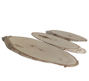 Kit d'artisanat en bois de bouleau naturel Amzcraft, cercles ovales en écorce de bouleau, peinture sur bois, décorations DIY, plaques, artisanat de Noël, mariage - Product Image 1