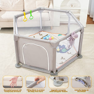 חם מוכר בד oxford באיכות גבוהה באיכות גבוהה לילדים בטיחות וחצר משחק תינוק מתקפל רך - Product Image 3