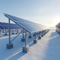 Système de support de poteau au sol pour panneaux solaires photovoltaïques Zn-Al-Mg à rendement élevé (ROI)