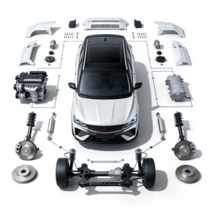 Repuestos Originales YUCHI para Geely Coolray Binyue, Parachoques Delantero/Trasero, Puerta, Capó - Metal/Plástico/Goma 2018-2021 - Product Image 4