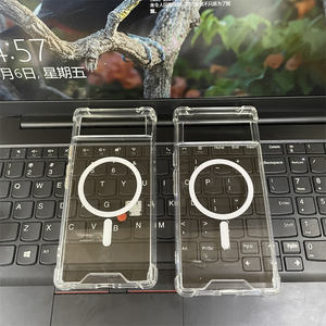 2023 चुंबकीय टीपू हार्ड प्लास्टिक शॉकप्रूफ स्पष्ट फोन बैक चुंबकीय पारदर्शी फोन केस, गूगल पिक्सल 7 प्रो - Product Image 1