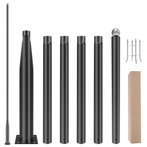 <span class=keywords><strong>Poteau</strong></span> de lampadaire <span class=keywords><strong>solaire</strong></span> en acier Q235 de 6 m (20 pieds), galvanisé, haute résistance, éclairage extérieur, <span class=keywords><strong>poteau</strong></span> de route, projets municipaux HYKENTE - Product Image 1