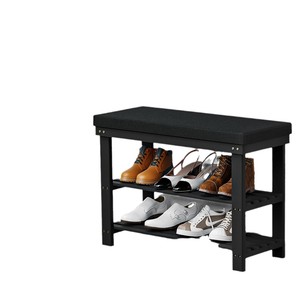 This entryway shoe cabinet/shoe changing <b>stool</b> <b>with</b> multiple layers for shoe <b>storage</b> and organization is designed for entryways. - Product Image 5