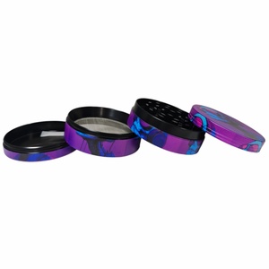 Round Zinc Alloy Manual Modern <b>Herb</b> <b>Grinder</b> 63mm with Full Printed Art Design for Accessory - Product Image 2