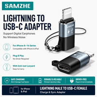 Adaptateur OTG USB-C L SAMZHE Neuf avec Protection Contre les Courts-Circuits en Alliage d'Aluminium pour Écouteurs et Microphones iPhone