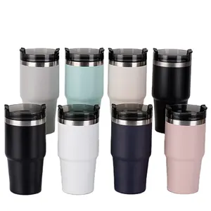 Toplu fiyat 20 oz toz kaplama tumbler paslanmaz çelik 30oz çift duvarlı termos kupa