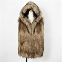 Gilet en fausse fourrure de renard pour homme, style britannique, veste sans manches de luxe, chaud pour l'hiver, col en V, gilet moelleux et duveteux, vêtement d'extérieur pour homme