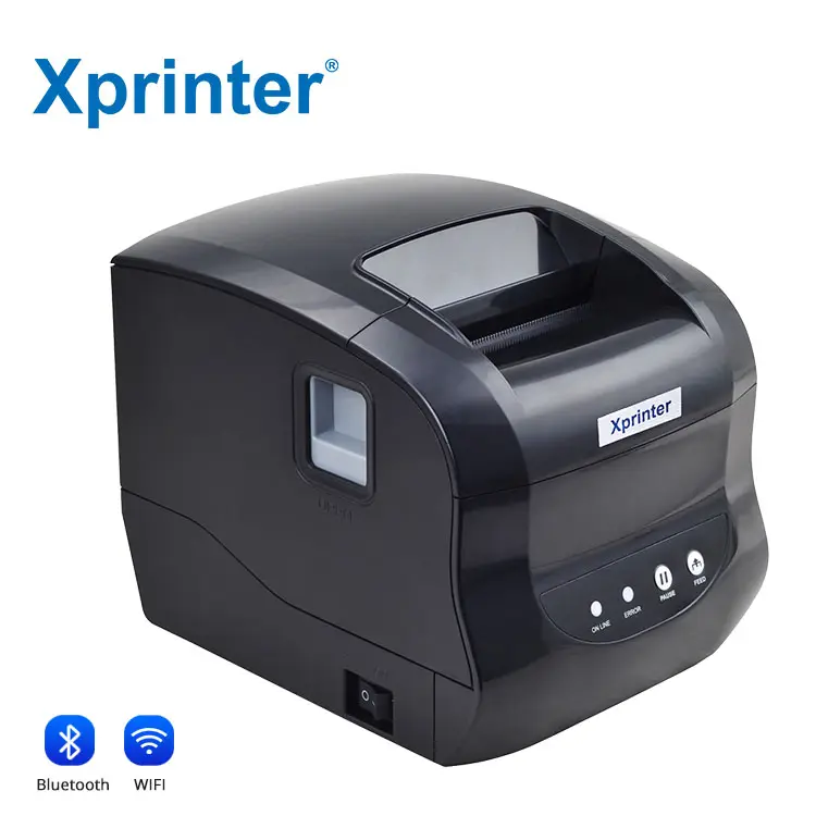 Xprinter XP-365B 80mm 3 इंच दो में एक थर्मल प्रिंटर के साथ ब्लूटूथ थर्मल रसीद और थर्मल लेबल प्रिंटर