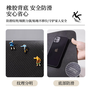 Tapis de salle de bain demi-cercle floral imitation lin antidérapant absorbant séchage rapide pour la maison - Product Image 2