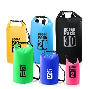 2L 5L 10L 15L 20L 30L Boating Floating Hiking Kayak Wet Custom Logo Outdoor Polyester PVC Ocean Pack Waterproof Dry Bag