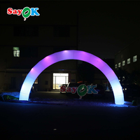 Mariage personnalisé éclairage Led événements décoration bonbons arche gonflable arches de ballons roses tente en plastique moule à air soufflage